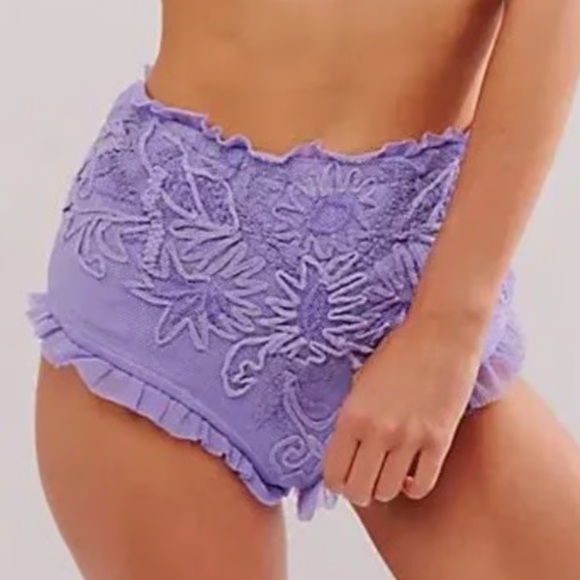 NEW FREE PEOPLE BLOOMER SHORTS PURPLE - Picture 5 of 13